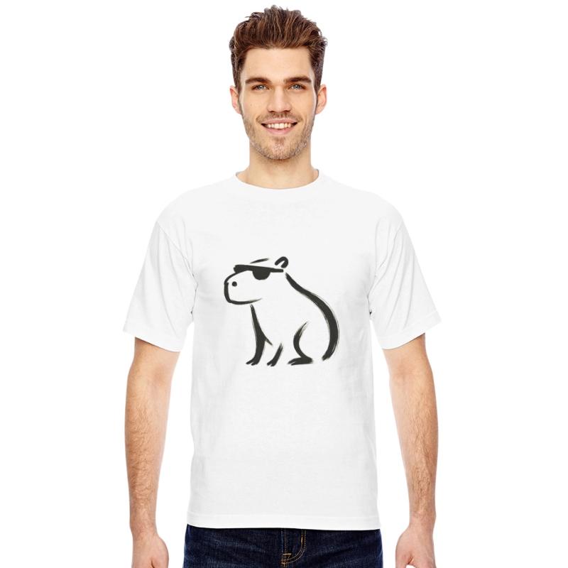 Cool Capybara – Minimalist Ink Animal Design