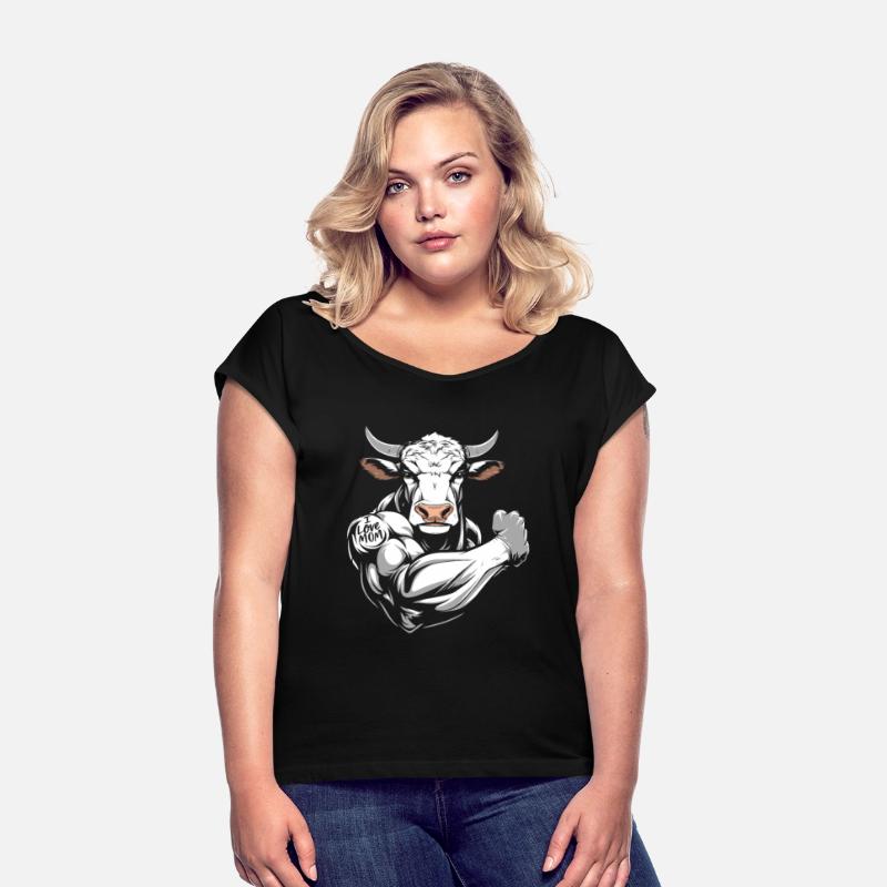 Cow Cattle Biceps Tattoo I Love Mom