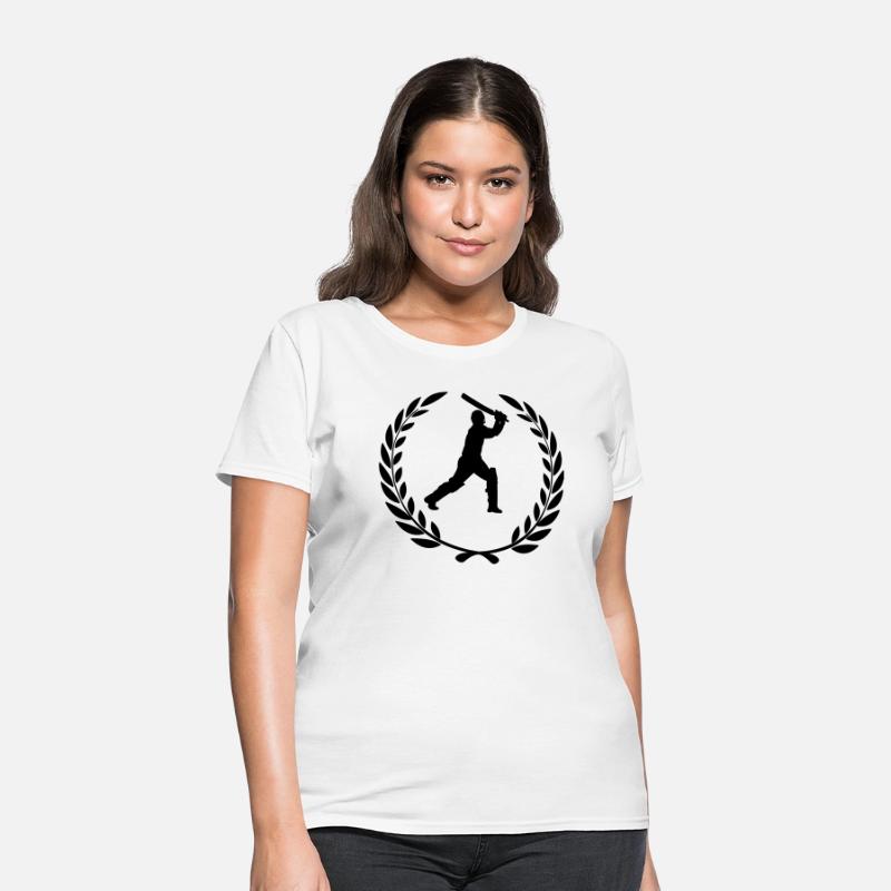 Cricket player in laurel wreath