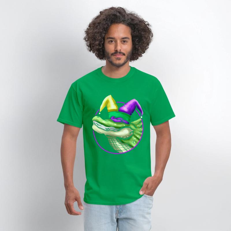 Crocodile with Jester Hat for Mardi Gras