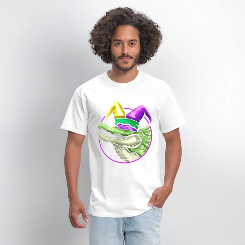 Crocodile with Jester Hat for Mardi Gras