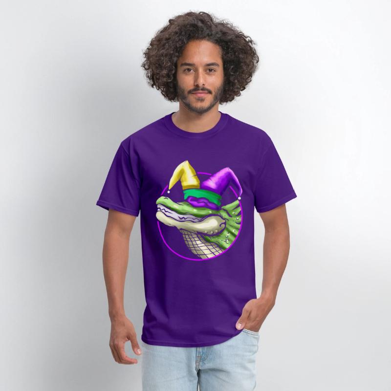 Crocodile with Jester Hat for Mardi Gras