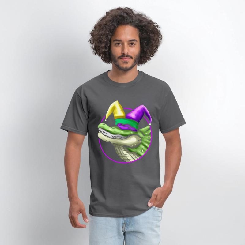 Crocodile with Jester Hat for Mardi Gras