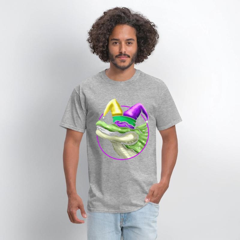 Crocodile with Jester Hat for Mardi Gras