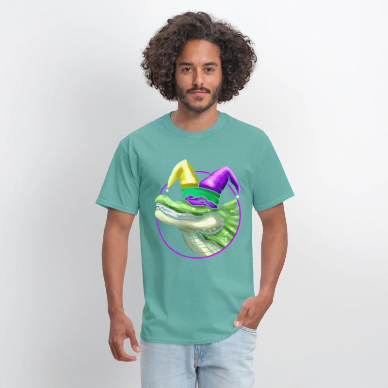 Crocodile with Jester Hat for Mardi Gras