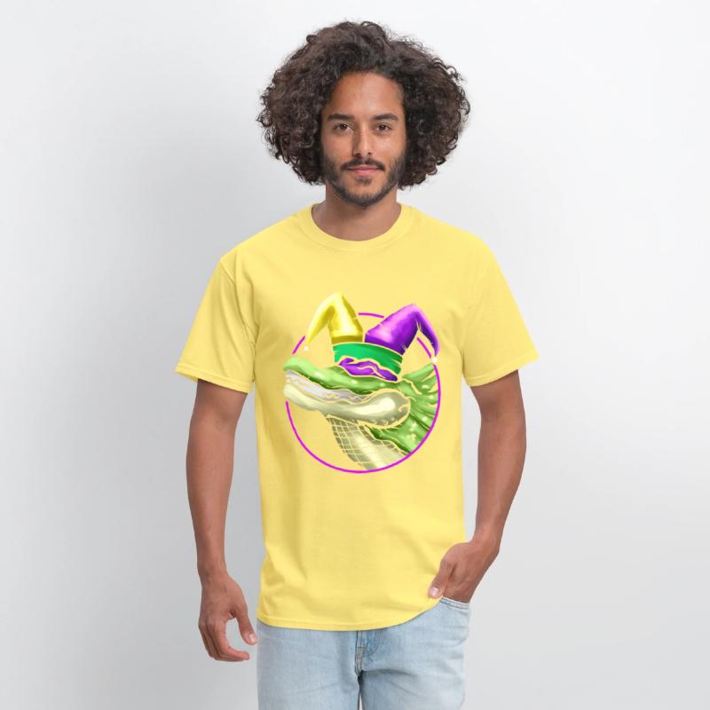 Crocodile with Jester Hat for Mardi Gras