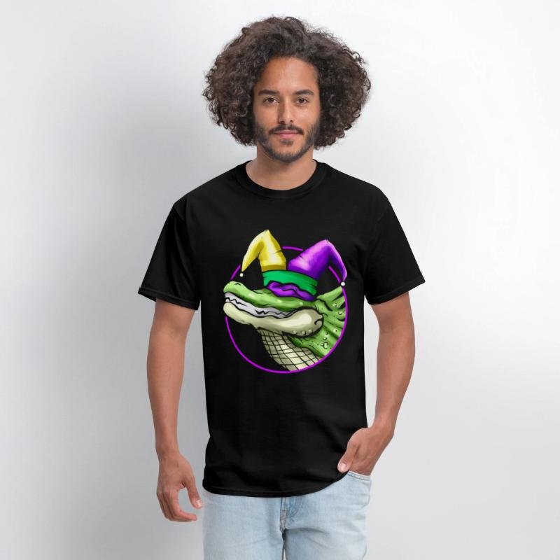 Crocodile with Jester Hat for Mardi Gras