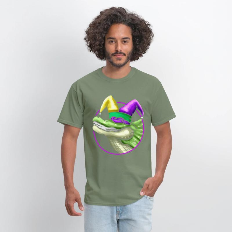 Crocodile with Jester Hat for Mardi Gras