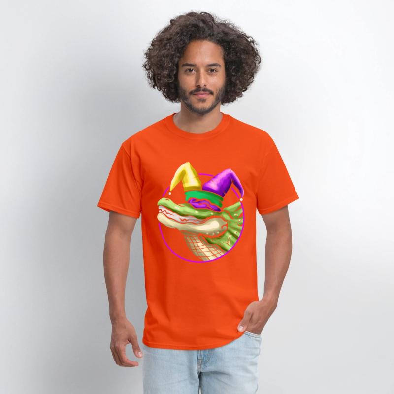 Crocodile with Jester Hat for Mardi Gras