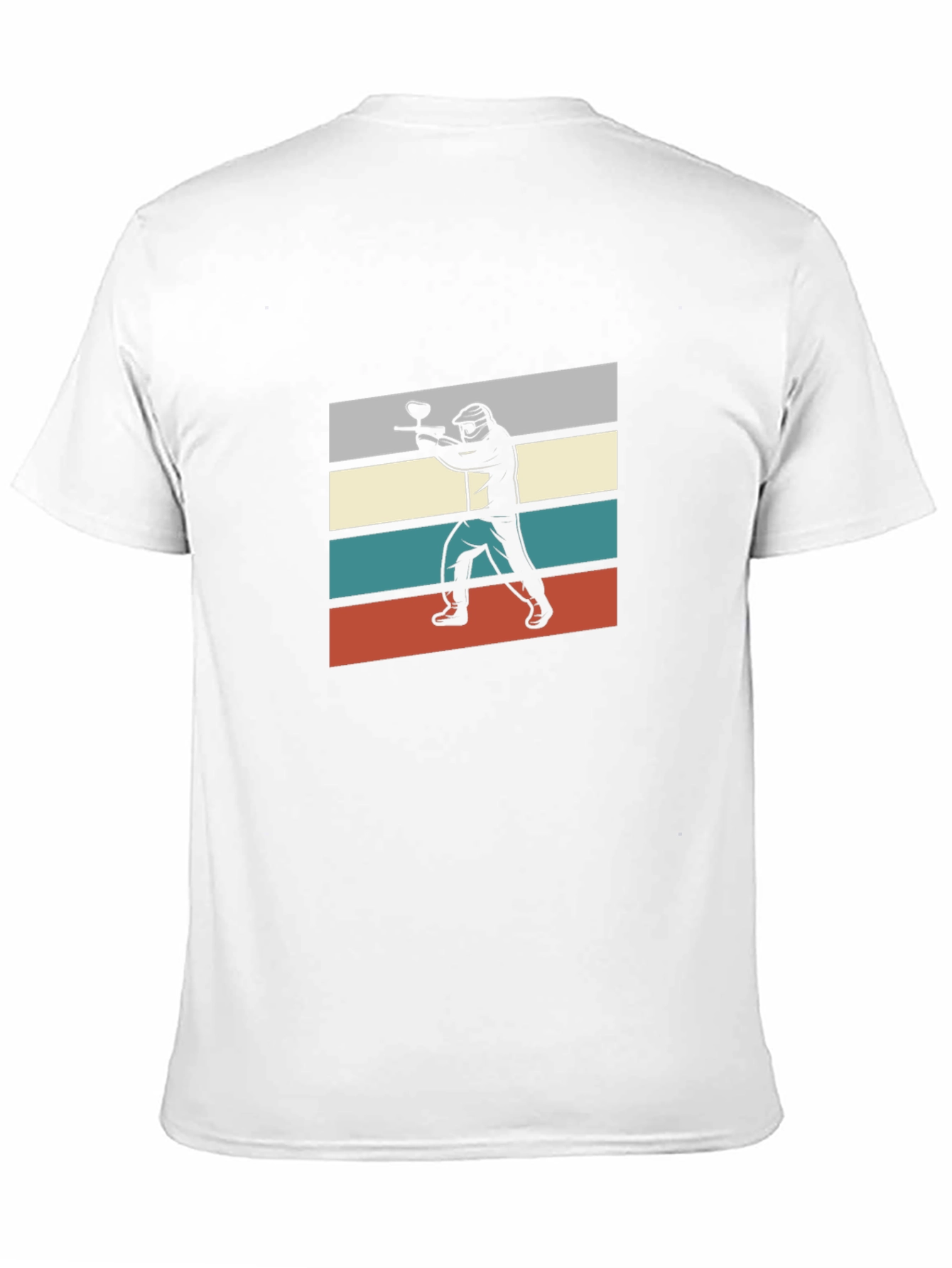 Paintball Player Graphic Tee - Black Cotton T-Shirt
