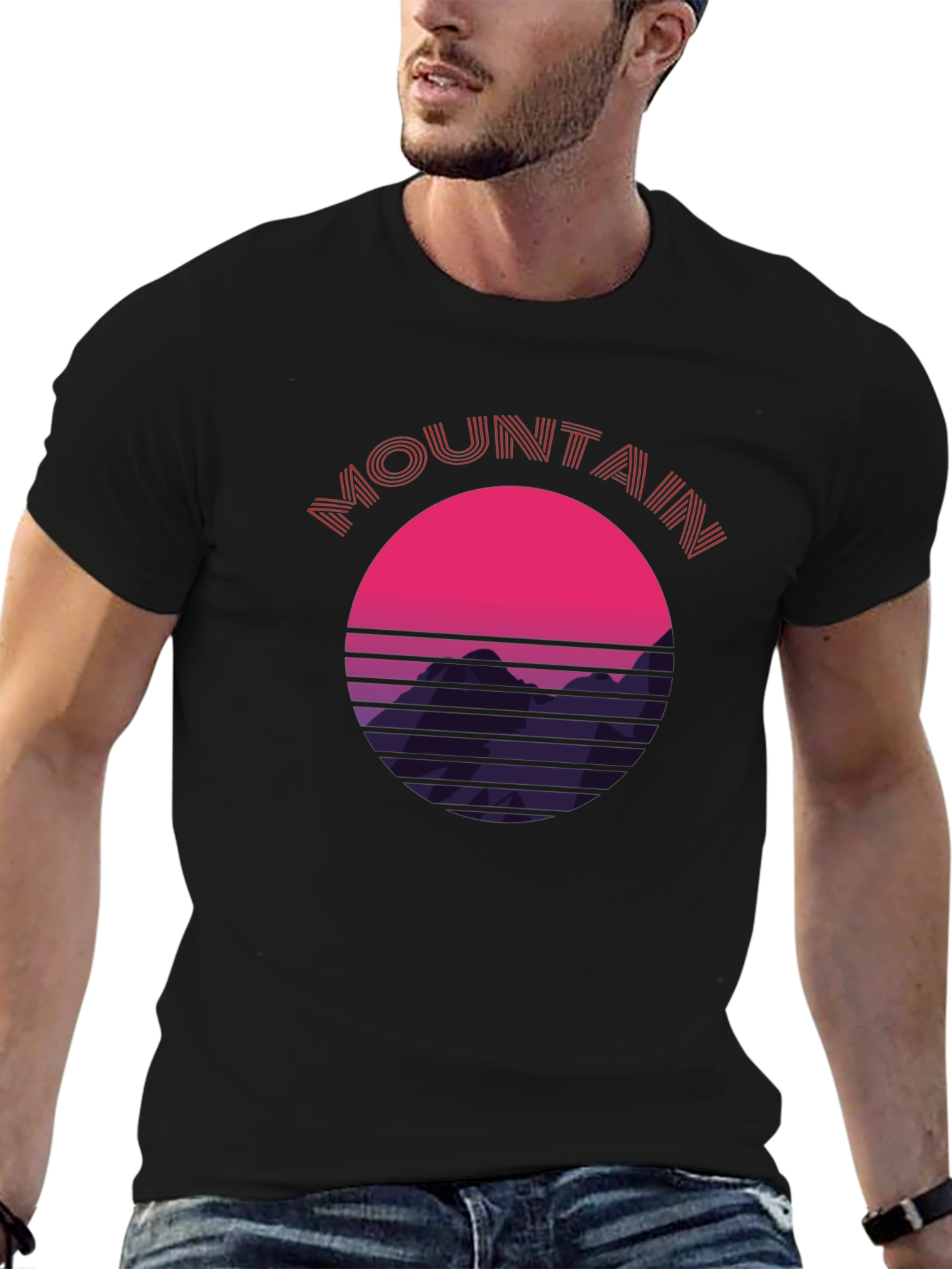 Retro Mountain Sunset T-Shirt