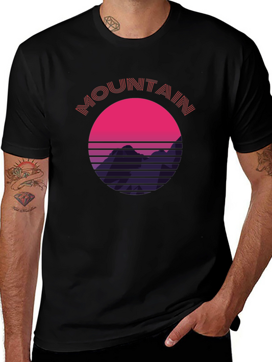Retro Mountain Sunset T-Shirt