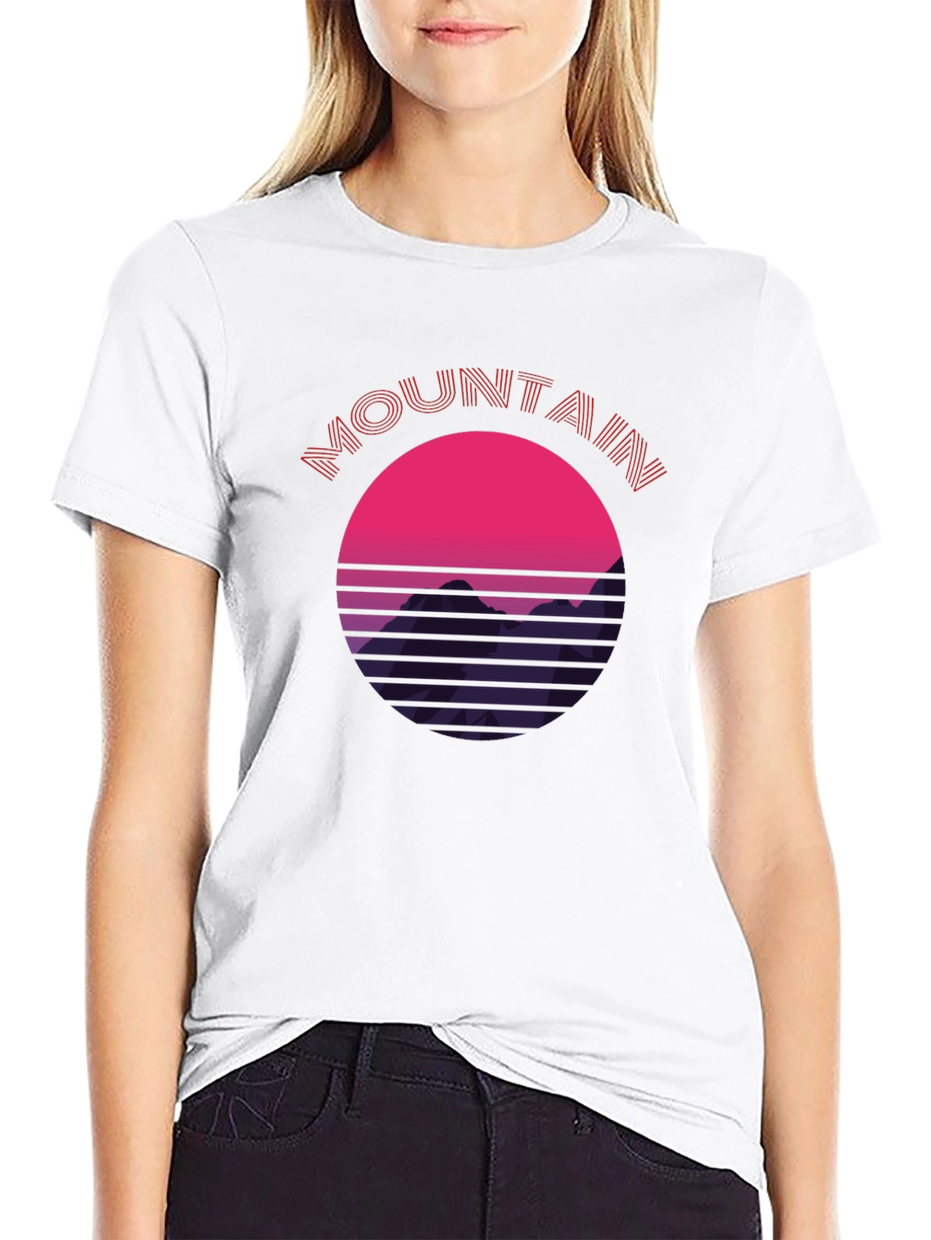 Retro Mountain Sunset T-Shirt