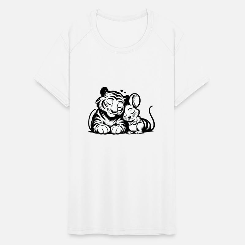 Cuddling Tiger And Mouse In Love