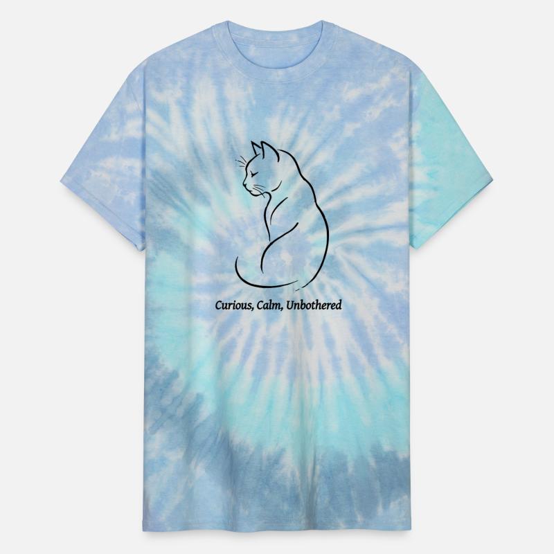 “Curious Calm Cat” Line Art Tee