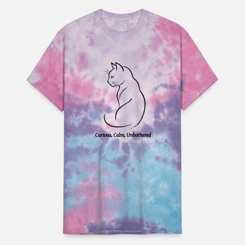 “Curious Calm Cat” Line Art Tee