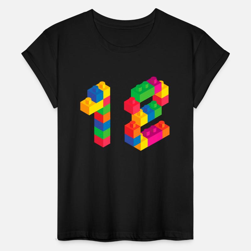 Cute Block Building 12nd Birthday Gift 12 Year