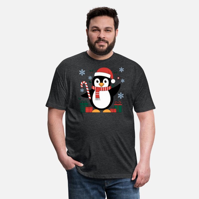 Cute Christmas Penguin - Candy Cane and Gifts