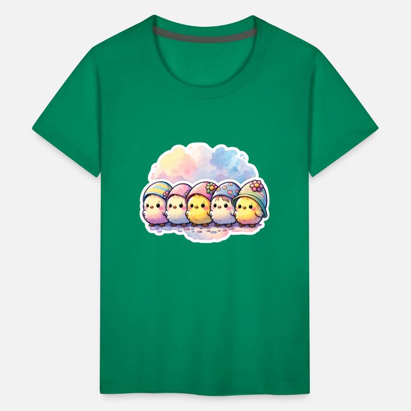 Cute Group of Chicks With Easter Egg