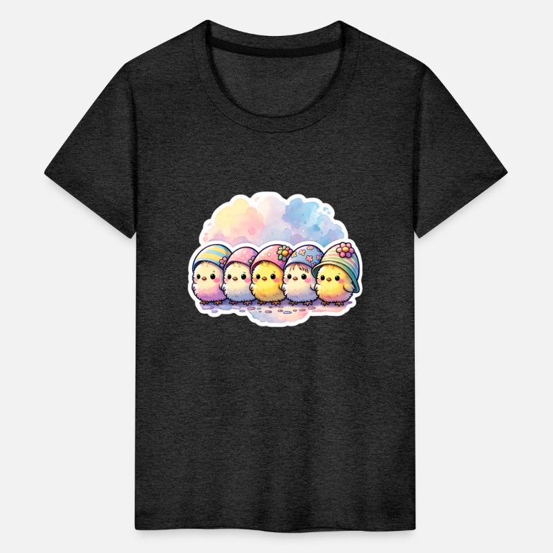 Cute Group of Chicks With Easter Egg