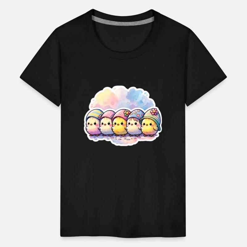 Cute Group of Chicks With Easter Egg
