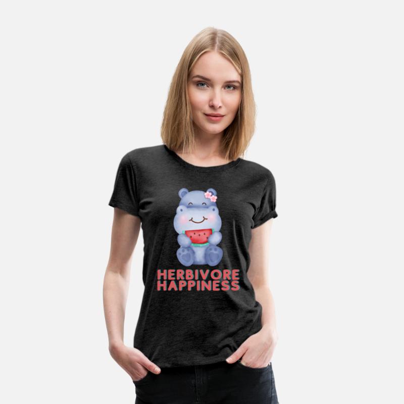 Cute Hippo Eating Watermelon