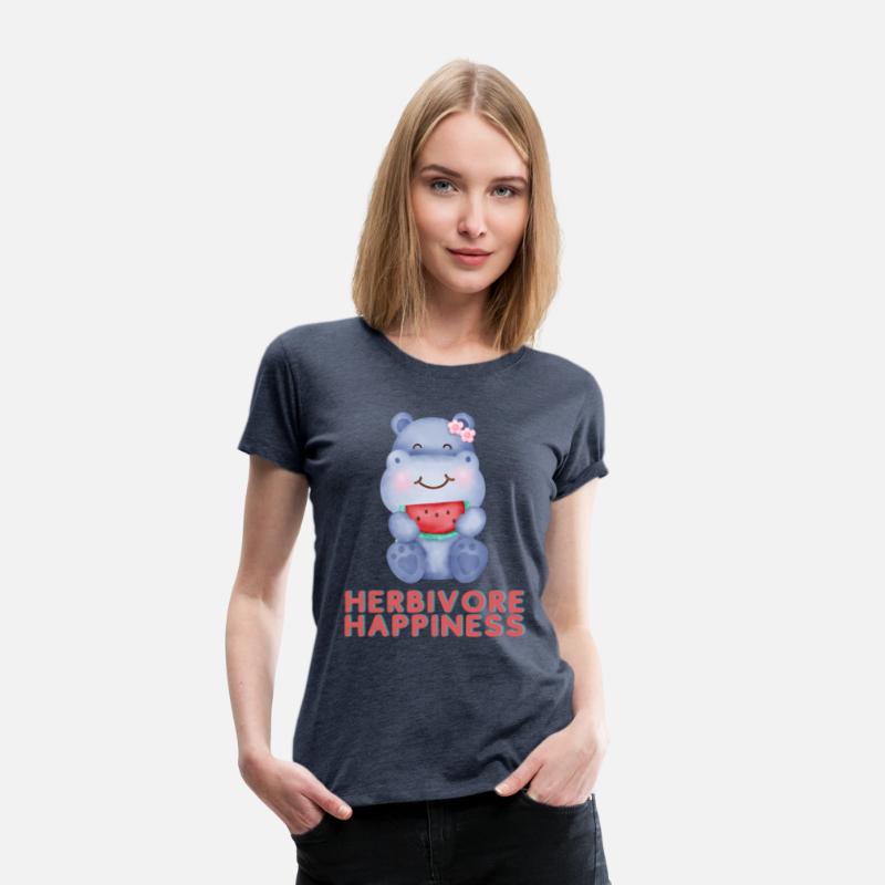 Cute Hippo Eating Watermelon