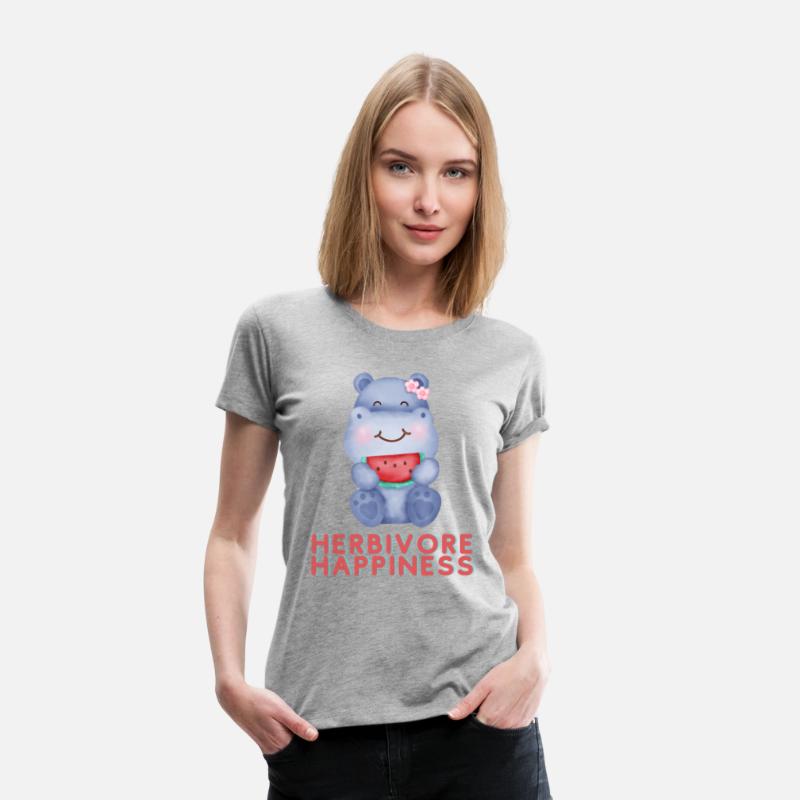 Cute Hippo Eating Watermelon