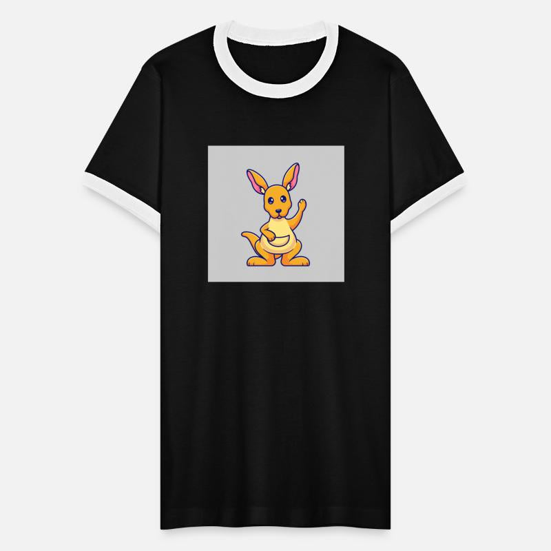 Cute Kangaroo Waving Hand: Cartoon Vector Icon Ill