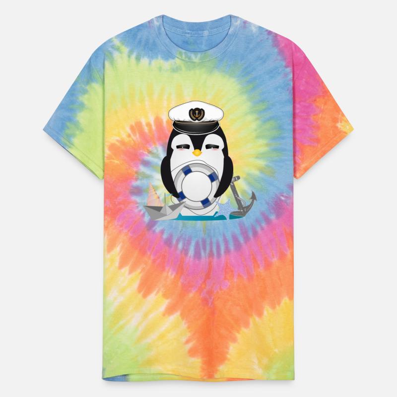 cute penguin as captain in marine look