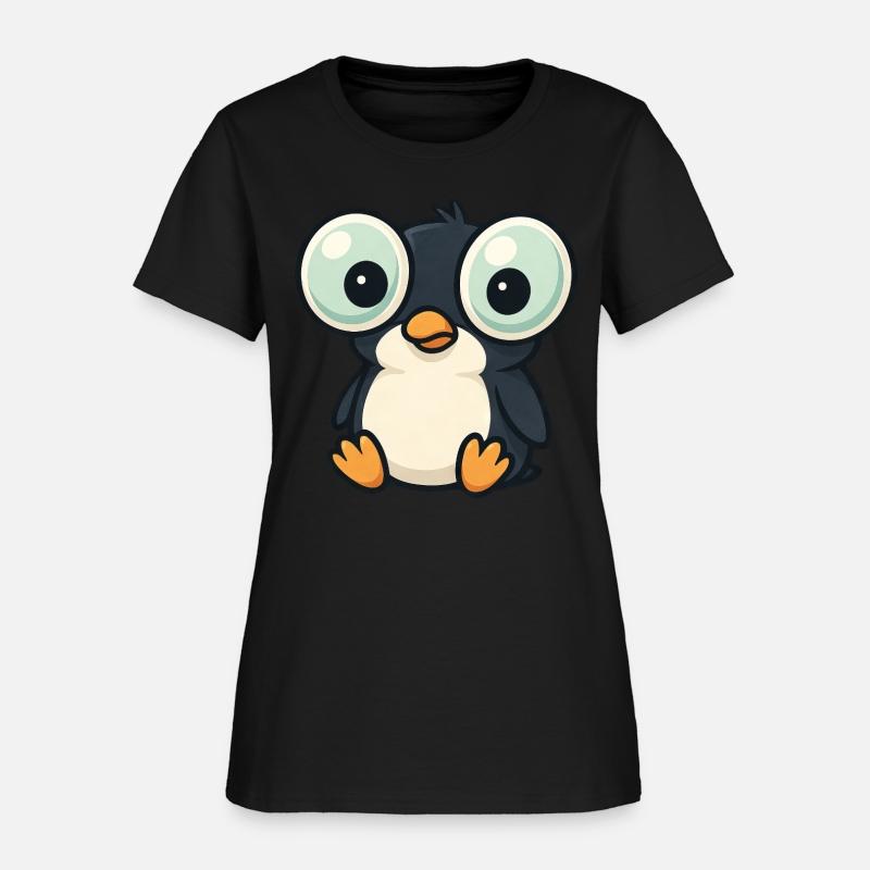 Cute penguin cartoon big eyes funny quirky