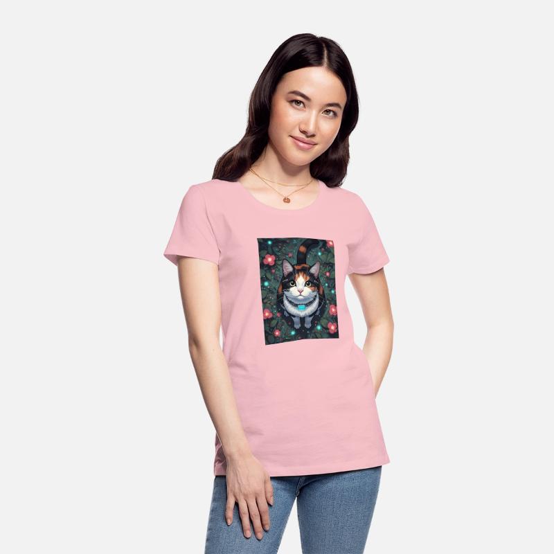 Cyber Cat Bloom | Floral Cybernetic Feline