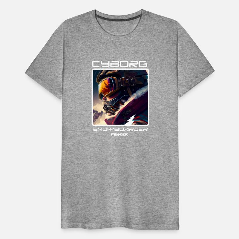 Cyborg Snowboarder - powder