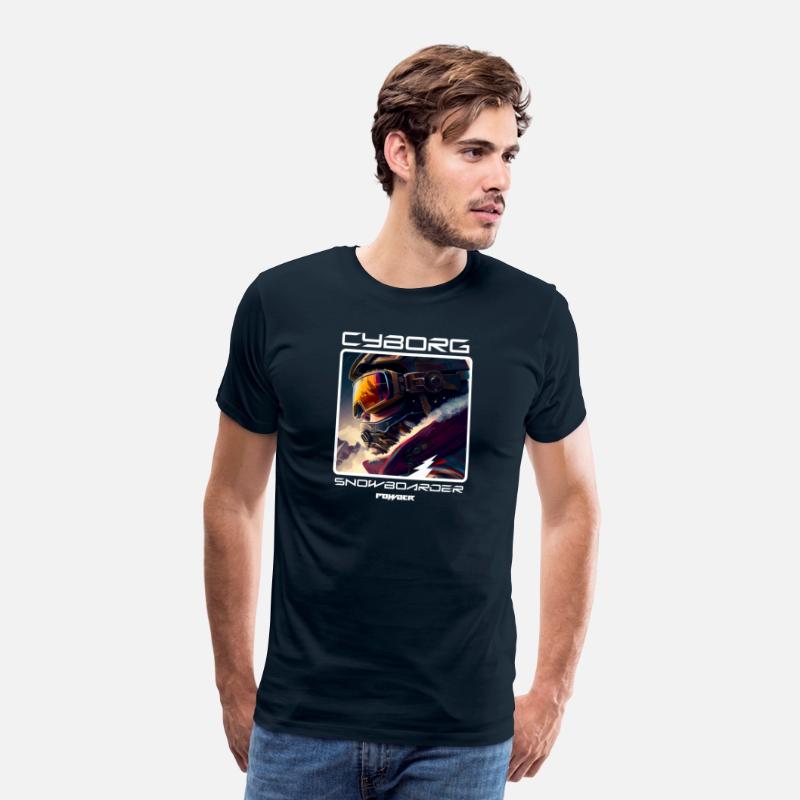 Cyborg Snowboarder - powder