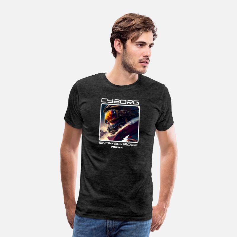 Cyborg Snowboarder - powder