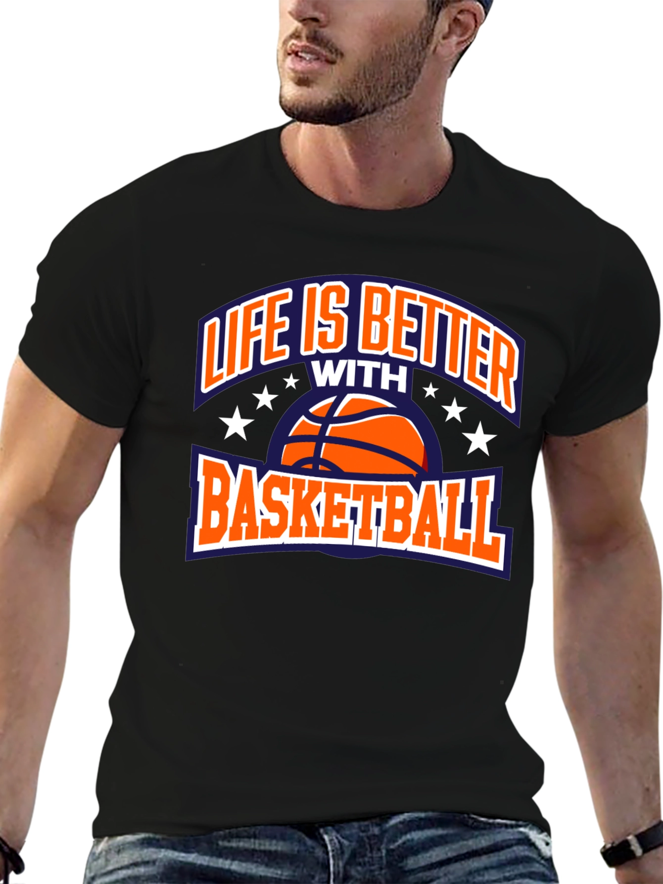 Life is Better with Basketball Black T-Shirt
