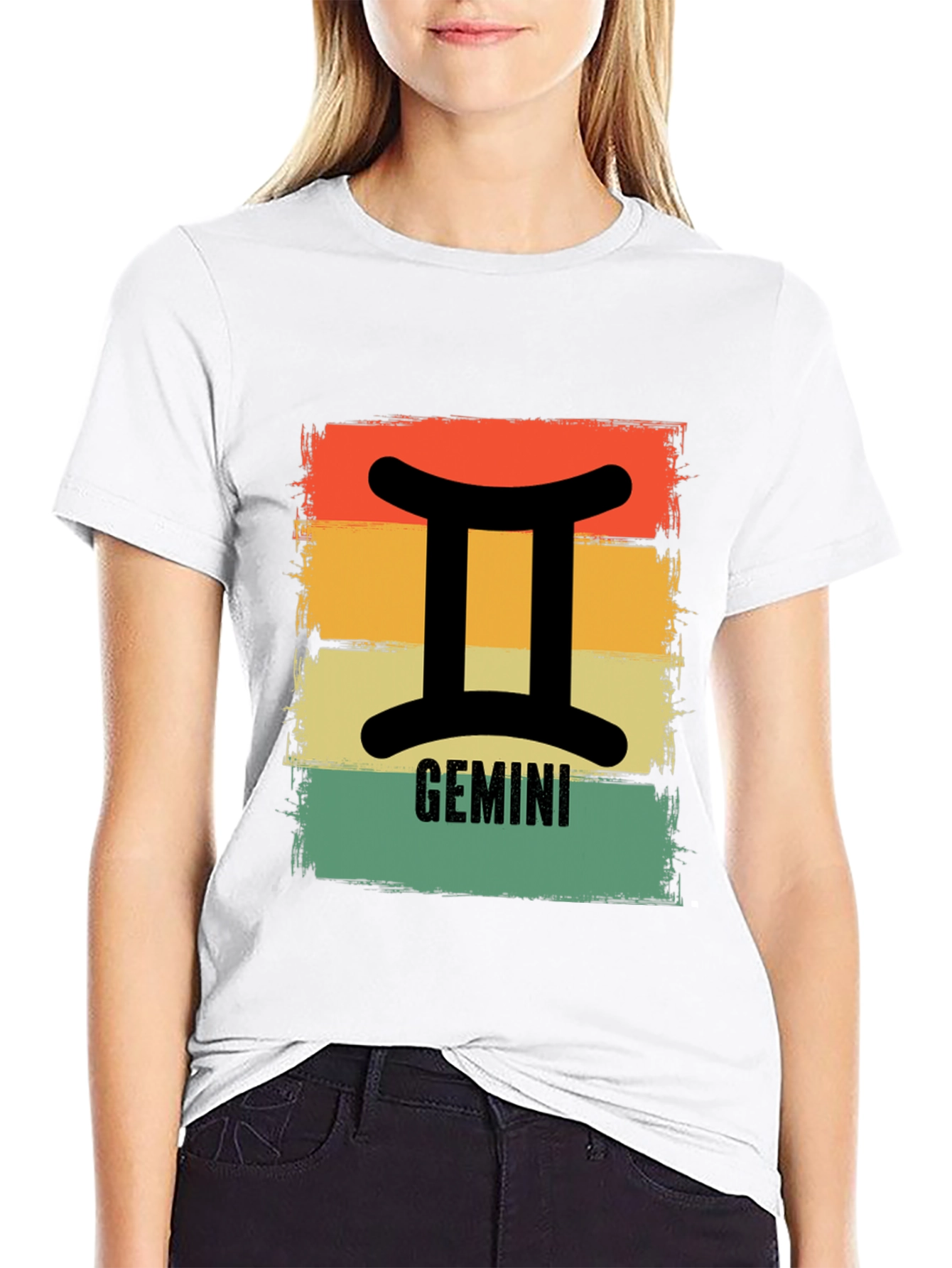 Gemini Zodiac T-Shirt Retro Style Sign Tee