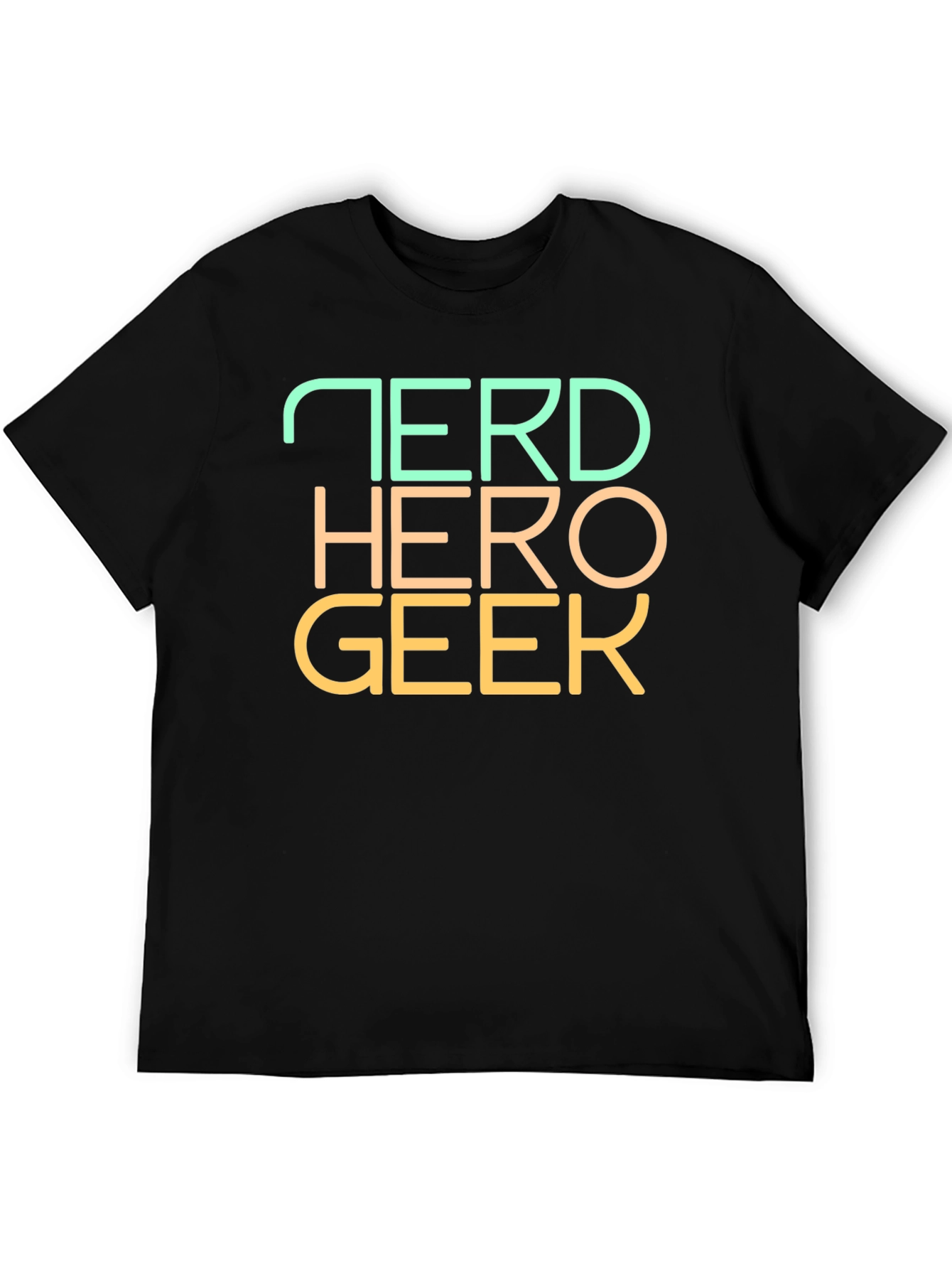 Nerd Hero Geek Graphic Tee - Black Cotton T-Shirt