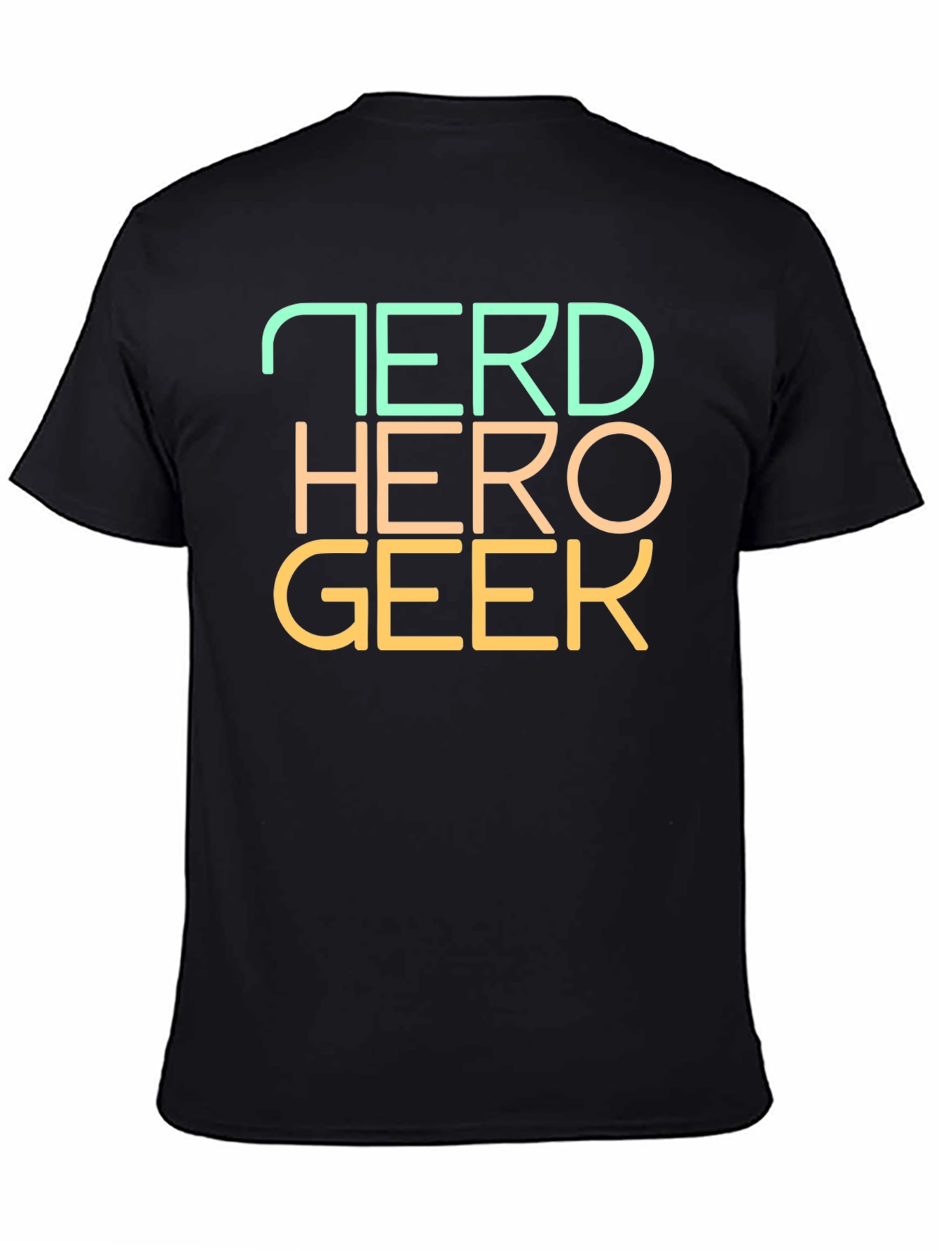 Nerd Hero Geek Graphic Tee - Black Cotton T-Shirt