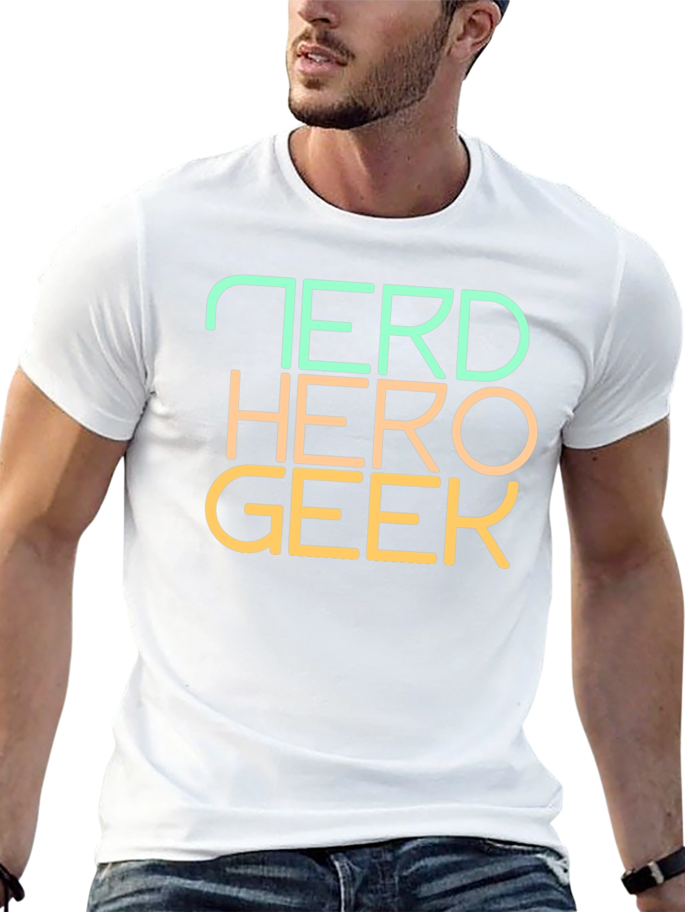 Nerd Hero Geek Graphic Tee - Black Cotton T-Shirt