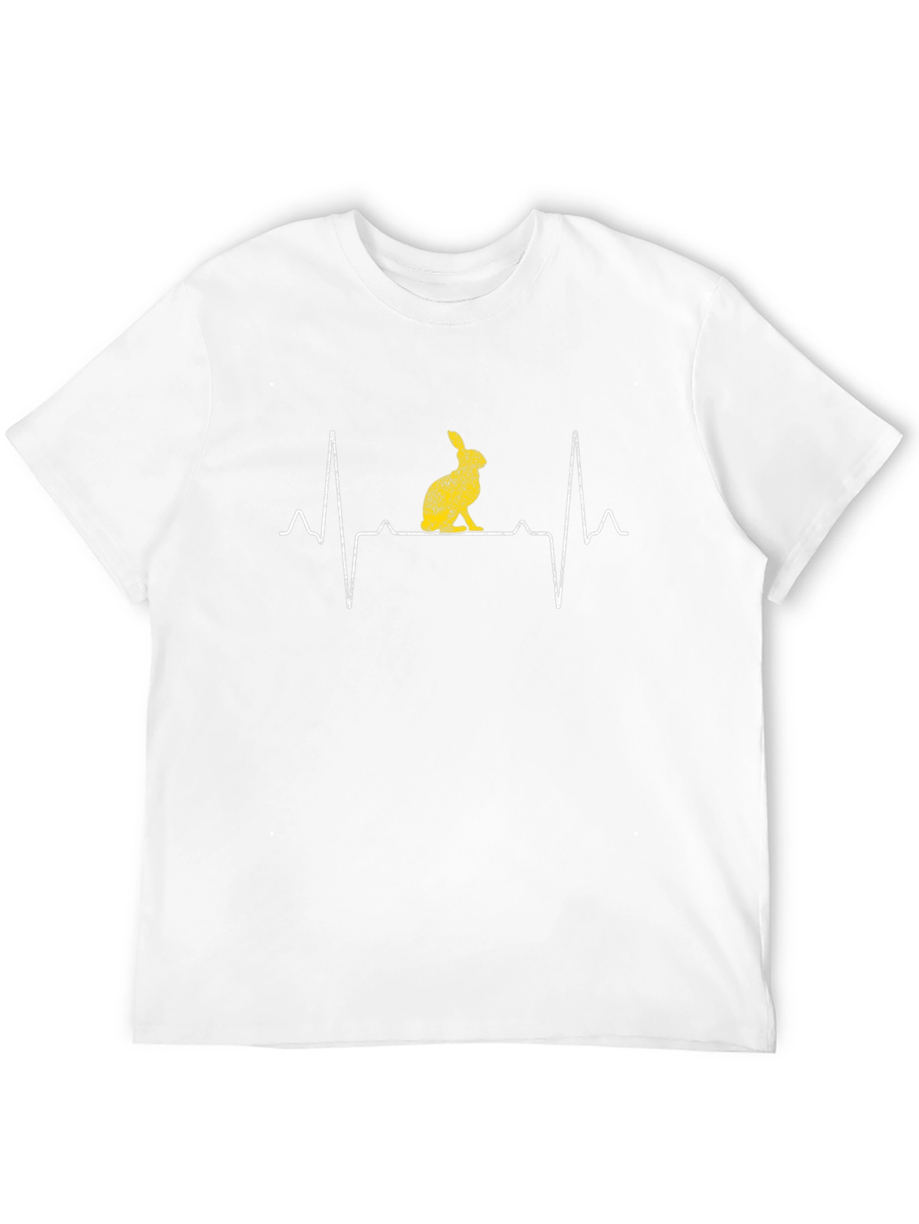 Rabbit Heartbeat Graphic Tee - Black Cotton