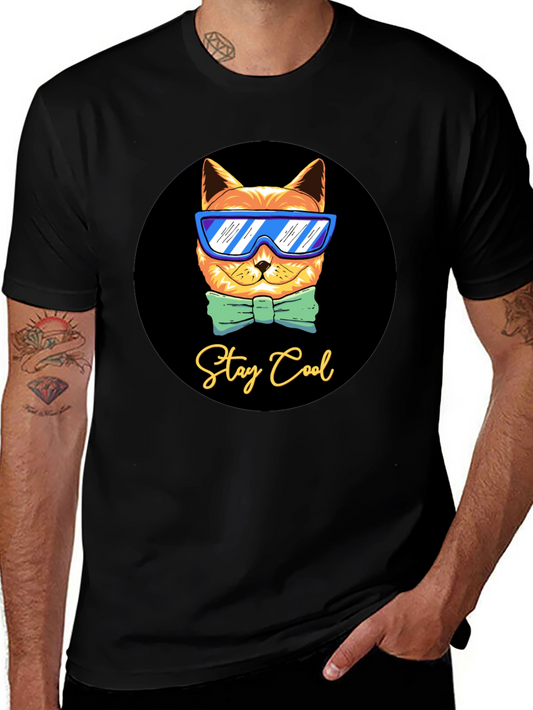 Cool Cat Graphic T-Shirt - Stay Cool Design