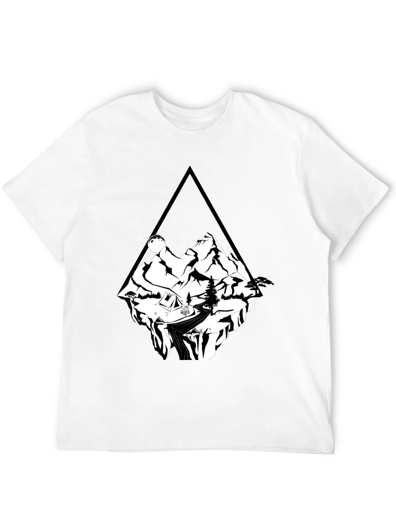 Mountain Adventure T-Shirt - Black Cotton Tee