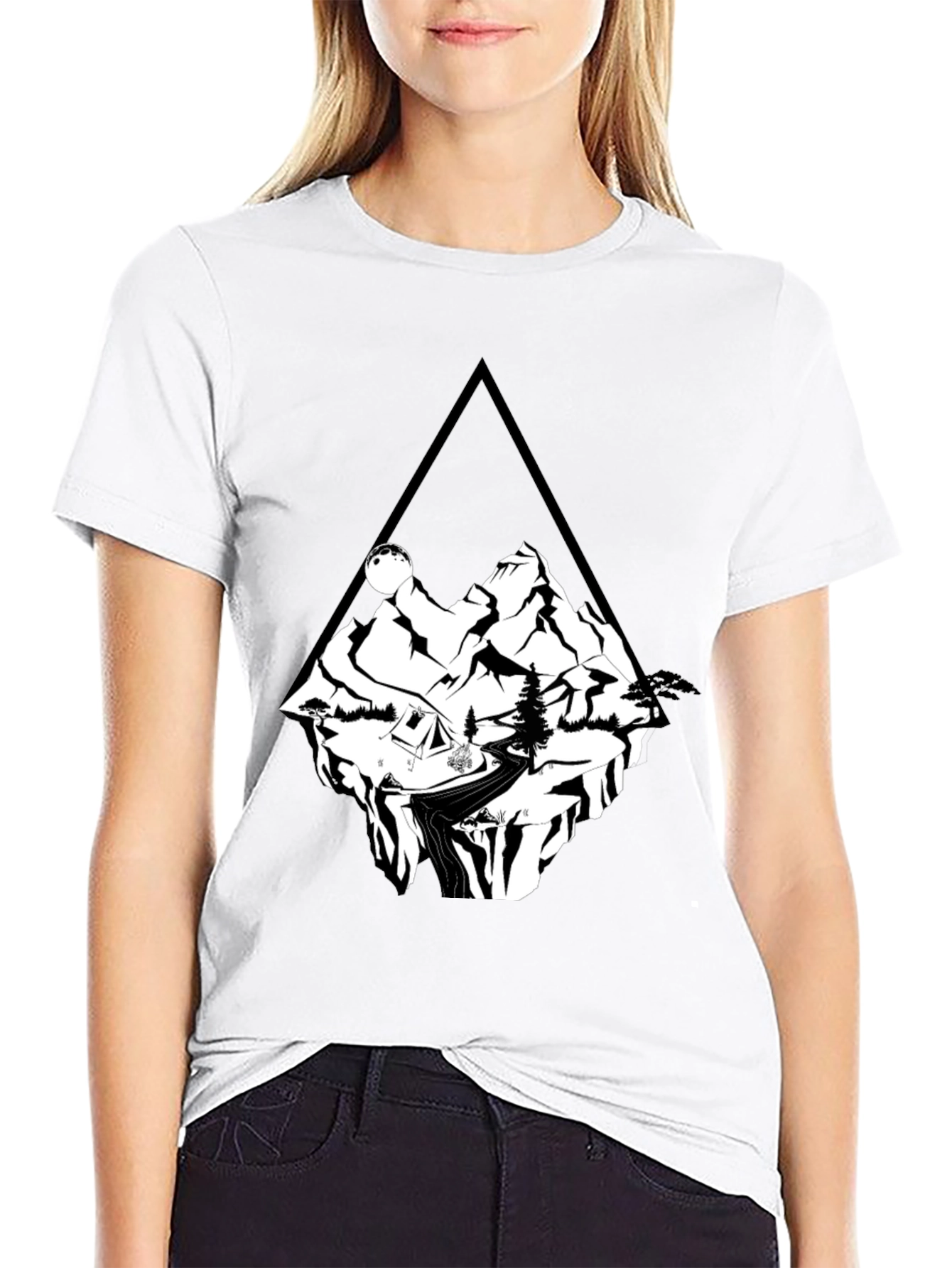 Mountain Adventure T-Shirt - Black Cotton Tee