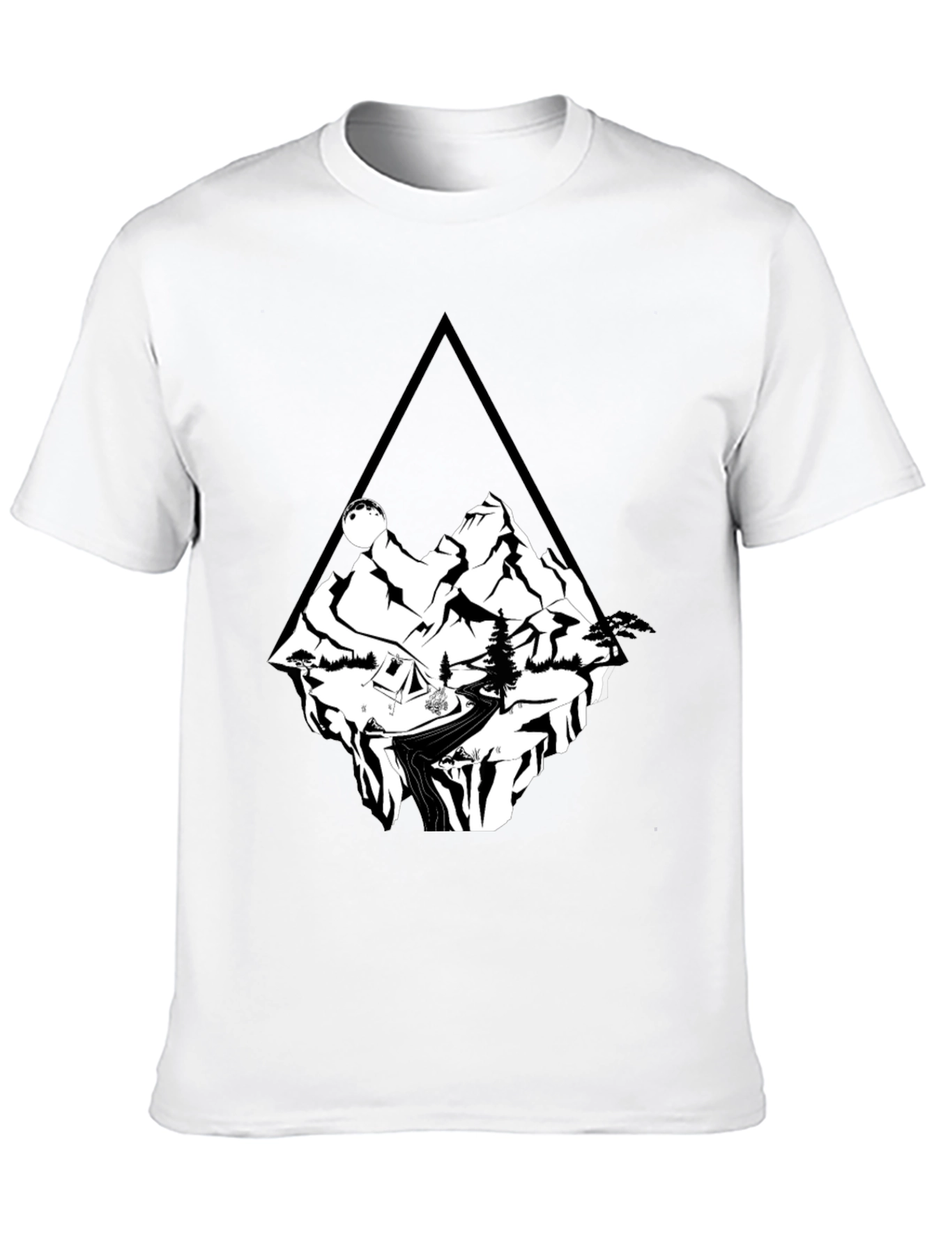 Mountain Adventure T-Shirt - Black Cotton Tee
