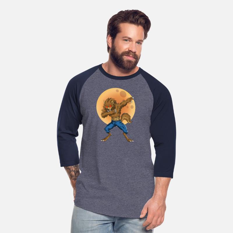 Dabbing Werewolf Retro Moon Halloween Monster