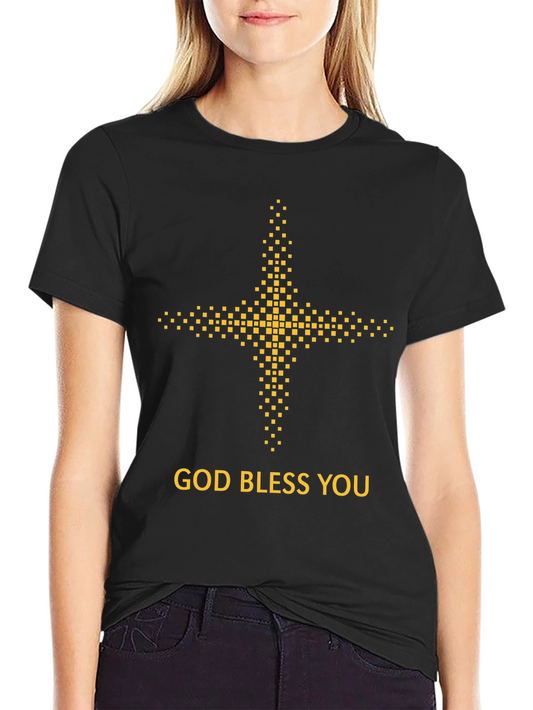 God Bless You Graphic Tee - Black