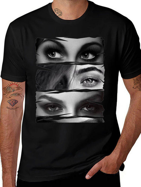 Eye See You Graphic Tee - Stylish Black Cotton T-Shirt