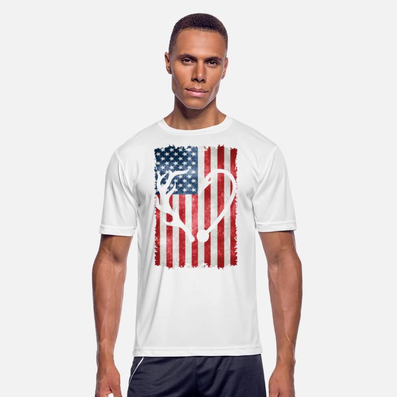 Deer Hunting American Flag T-Shirts