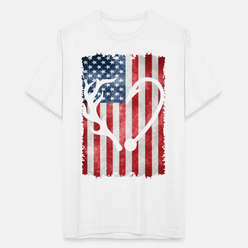 Deer Hunting American Flag T-Shirts